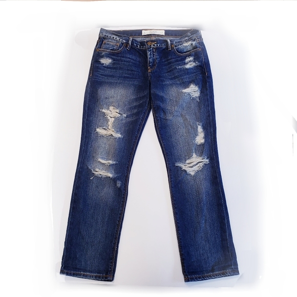 A&F Distressed Slim Boyfriend Jeans size 4/27 - Picture 2 of 7